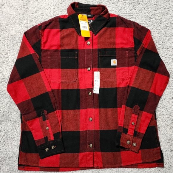 Carhartt Tops - Carhartt Rugged Flex Loose Fit Plaid Shirt